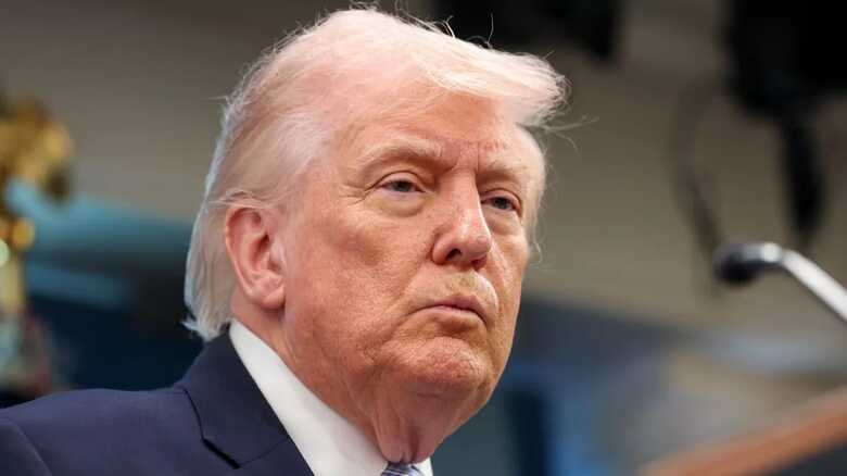 Donald Trump, durante coletiva de imprensa na Casa Branca&nbsp;