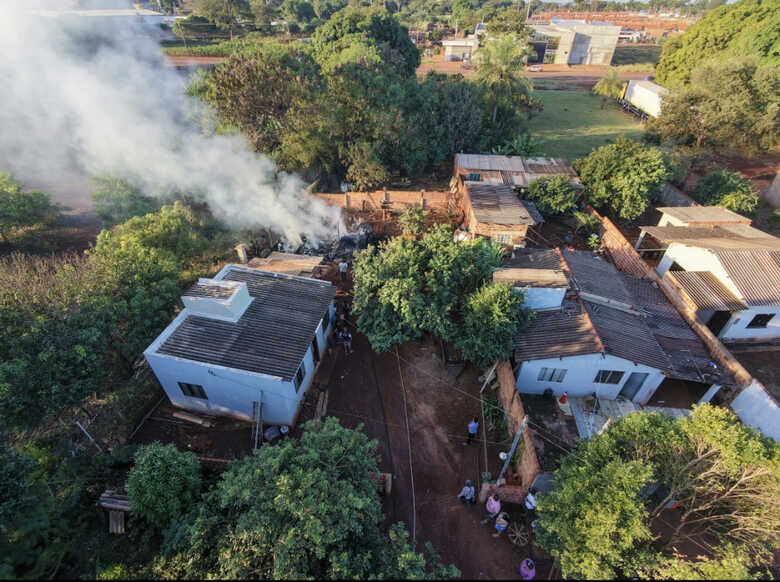 Local onde aconteceu o inc&ecirc;ndio e a morte do morador