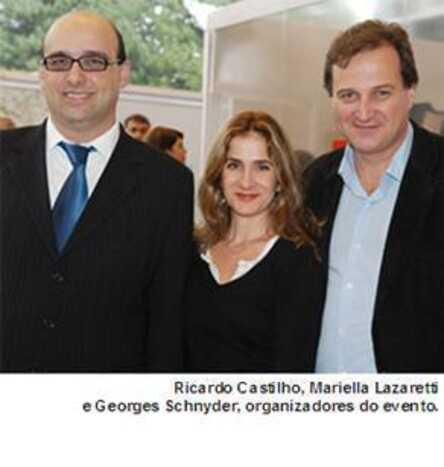 Os organizadores do evento Ricardo Castillo, Mariella Lazaretti e Goerges Schnyder