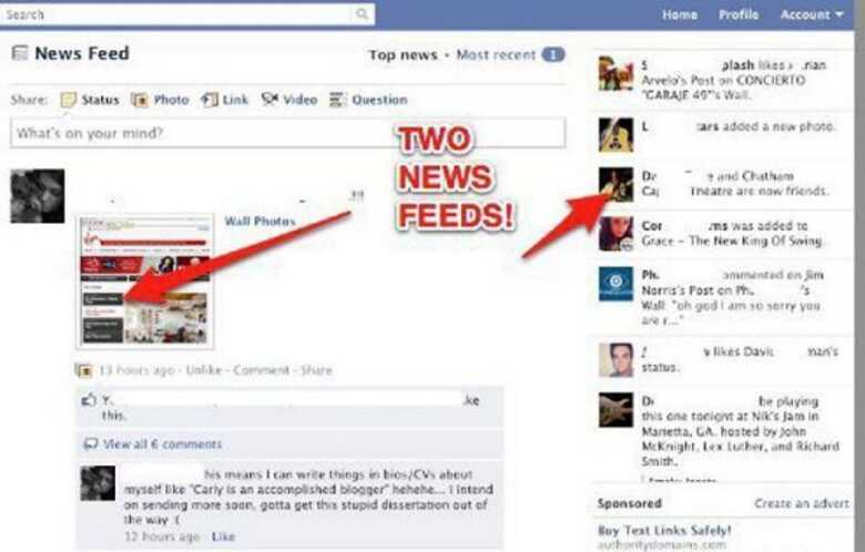 Novas funções do Facebook