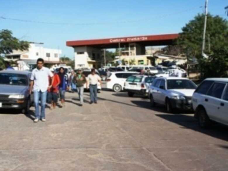 Protesto na fronteira de Corumbá com a Bolívia