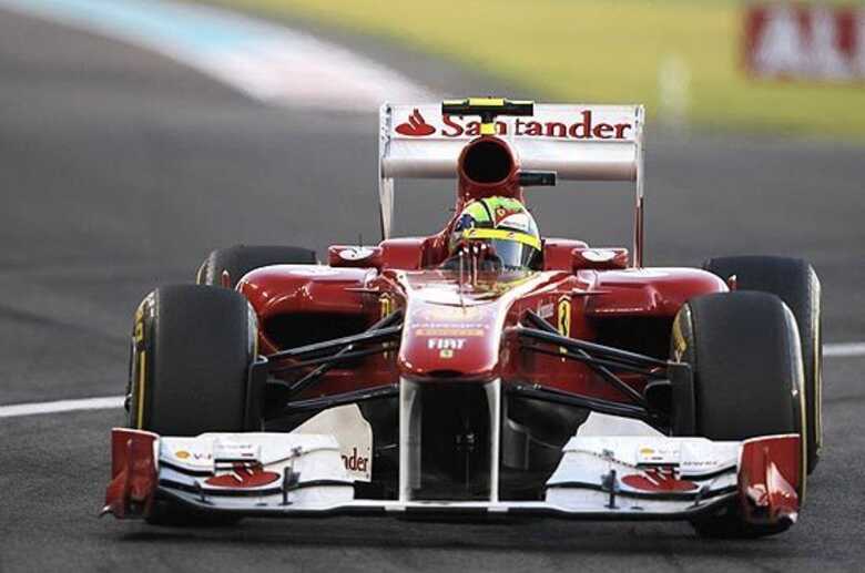 Felipe Massa, da Ferrari, em ação no GP de Abu Dhabi