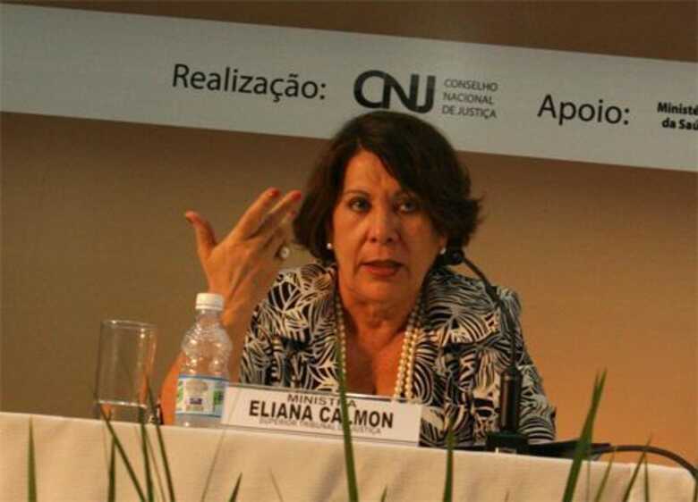 A Corregedora do Conselho Nacional de Justiça, Eliana Calmon