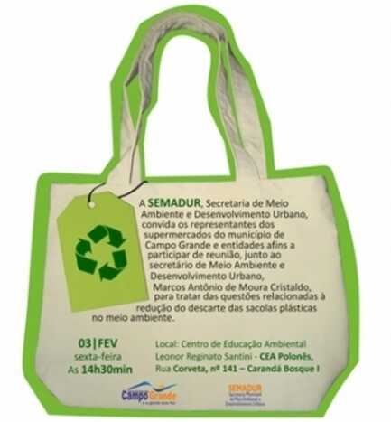 Menos sacolas plásticas pela sustentabilidade