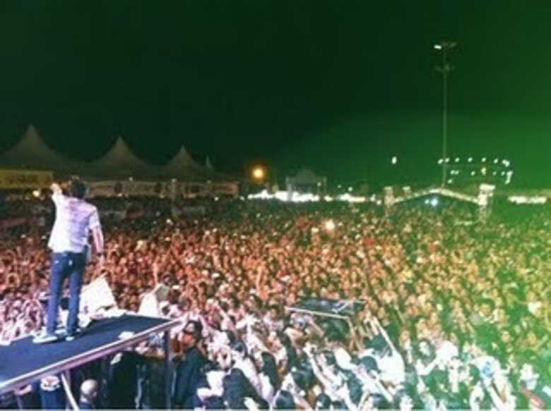 Show de Luan Santana uma edição passada da Expogrande