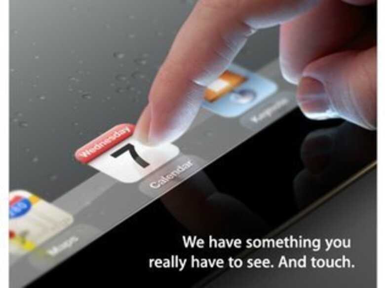Convite do evento do novo iPad: aparelho é um dos sucessos da Apple