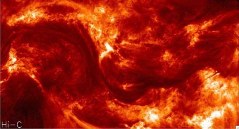 Imagem gravada por equipamento da Nasa mostra parte ativa do Sol.