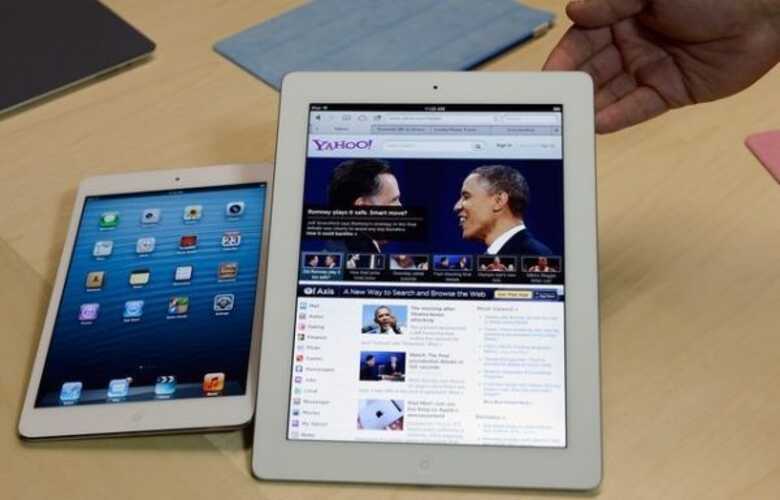 iPad Mini é menor que o iPad original, que tem tela de 9,7 polegadas.