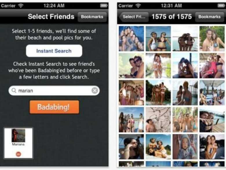 Aplicativo Badabing causa polêmica ao facilitar a busca por imagens de amigos 'com pouca roupa'.