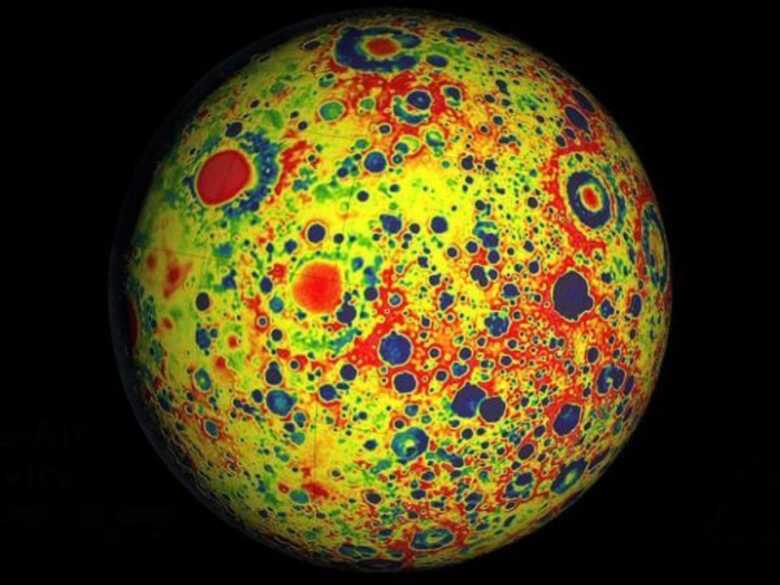 Imagem feita pelas sondas da Nasa mostra mapeamento da superfície da Lua.
