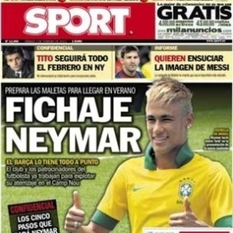 Jornal espanhol garante acerto de Neymar com Barcelona.