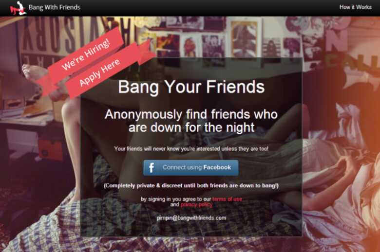 'Bang With Friends' quer unir amigos do Facebook para fazer sexo.