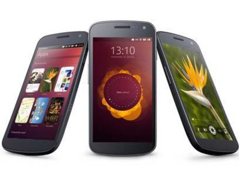 Smartphones com o Ubuntu foram exibidos na CES, em Las Vegas.