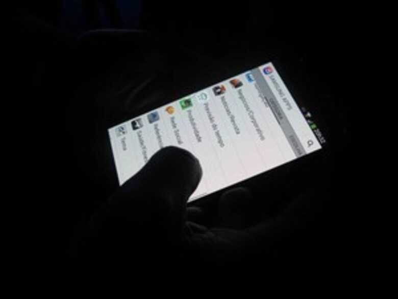 Detalhe do Galaxy S4.