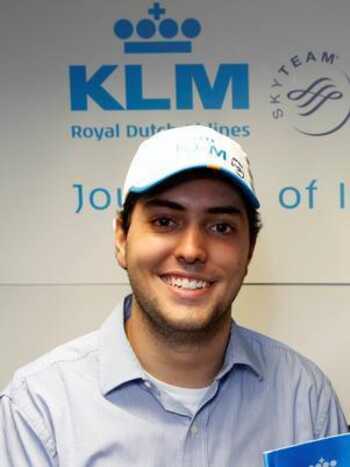 Pedro Henrique Doria Nehme, 21 anos, venceu a promoção da companhia aérea KLM e ganhou uma passagem para o espaço. (Foto: KLM/Divulgação)