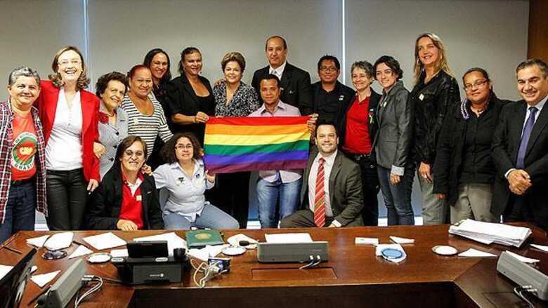 A presidente Dilma em seu primeiro encontro no Planalto com militantes da causa gay, no fim de junho. (Foto: Roberto Stuckert Filho - 28.jun.13/Divulgação/PR)
