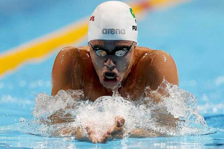 Thiago Pereira durante as eliminatórias dos 200m medley. (Foto: JuanJo Martin/Efe)