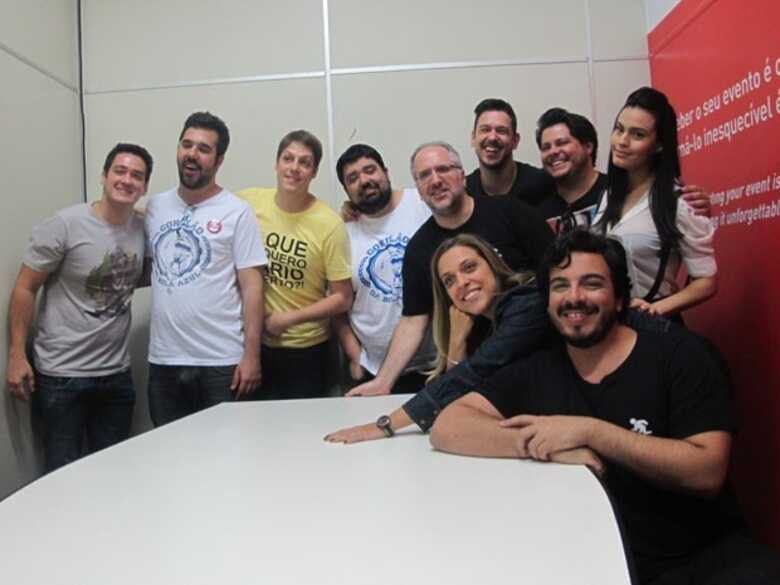 Integrantes do programa 'Porta dos Fundos' estiveram no quarto dia da Bienal do Livro do Rio. (Foto: Isabela Marinho/G1)