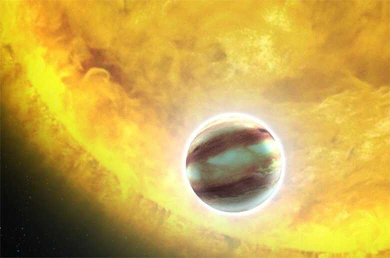 Concepção artística de um exoplaneta passando perto de sua estrela. (Foto: Nasa/ESA/G. Bacon)