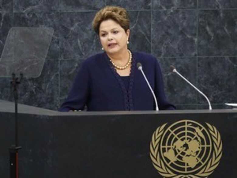 Dilma Rousseff faz discurso de abertura da 68ª Assembleia Geral da ONU e critica práticas de espionagem dos EUA (Foto: Mike Segar/Reuters)