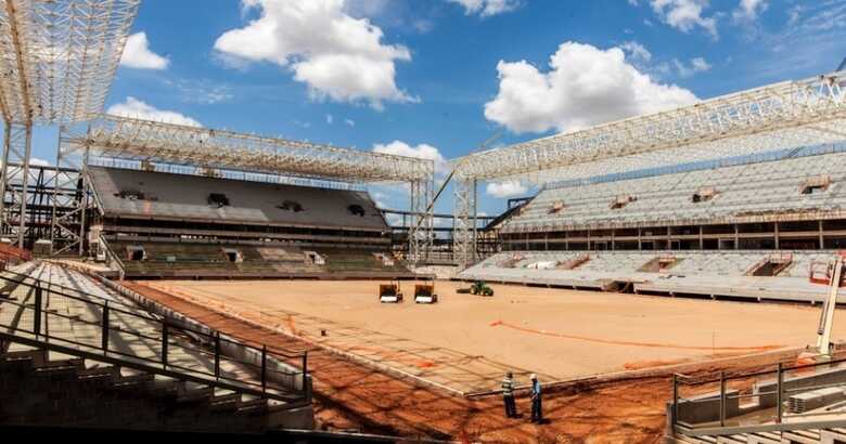 Governo federal divulgou imagens da obra da Arena Pantanal, estádio de Cuiabá para a Copa. (Foto: Divulgação/Portal da Copa/Ministério do Esporte)