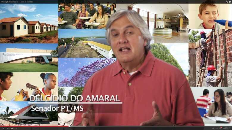 Delcídio presta contas do mandato em vídeo na Internet. (Imagem: reprodução)