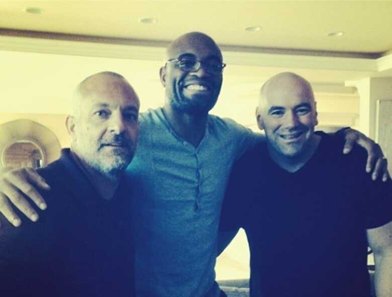 Lorenzo Fertitta, Anderson Silva e Dana White em encontro nessa sexta. (Foto: Reprodução/Instagram)
