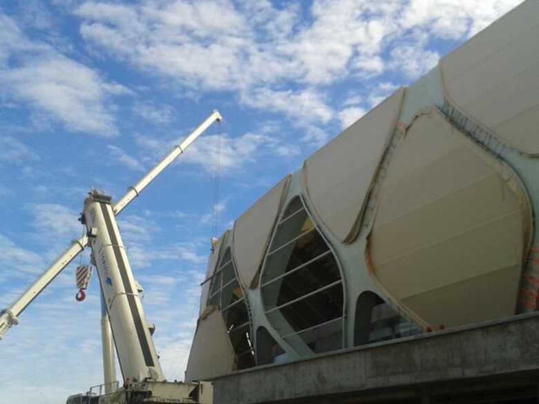 Arena Amazônia chegou a 96,21% das obras concluídas - inauguração está prevista para fevereiro. (Foto: divulgação)