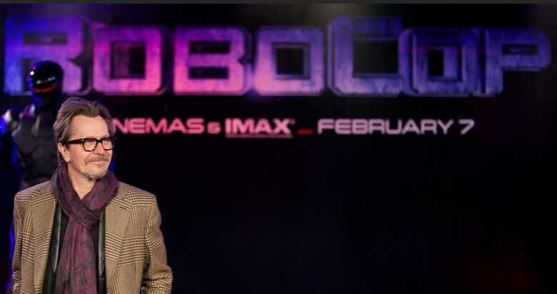 O ator britânico Gary Oldman no lançamento do filme Robocop, em Londres. (Foto: AFP Photo/Andrew Cowie)