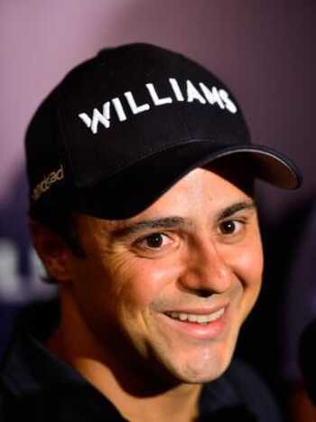 Massa est&aacute; feliz ap&oacute;s primeiro contato com os carros da Williams. (Foto: Fernando Dantas/Gazeta Press)