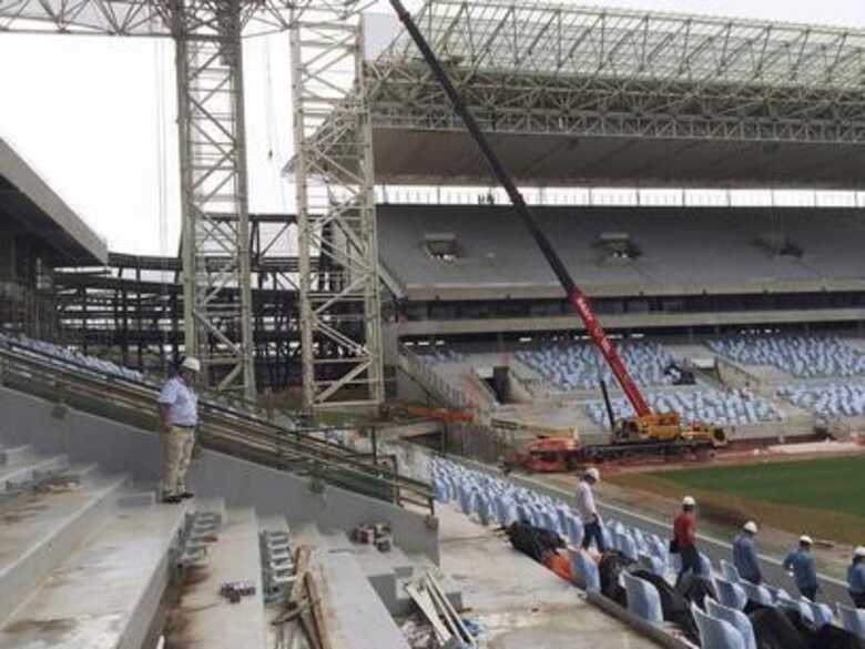 Arena Pantanal sofreu incêndio em outubro de 2013. (Foto: Brian Winter/Reuters)