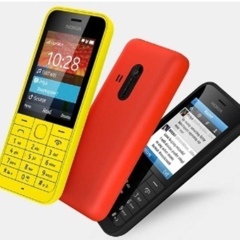 Nokia 220 tem tela de 2,4'', câmera de 2 megapixels, tocador digital e teclado; celular acessa a internet. (Imagem: divulgação)