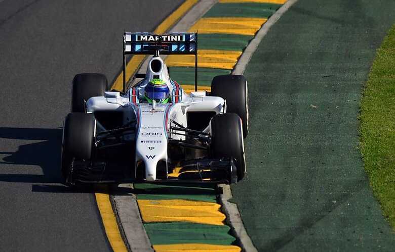 Felipe Massa, da Williams, durante a segunda sessão de treinos livres na Austrália. (Foto: Saeed Khan/AFP)