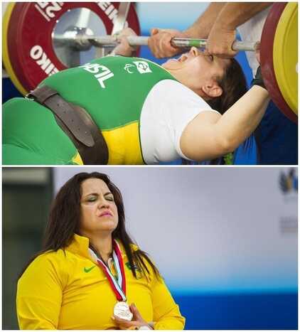 Ao levantar 116 kg, Márcia superou seu próprio recorde de 114 kg. (Foto: divulgação/CPB)