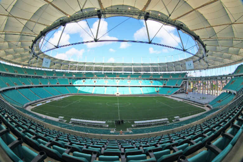Arena Fonte Nova, em Salvador, sedia o jogo entre a Alemanha e Portugal. (Foto: Manu Dias/Govba)