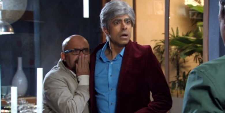 Welder Rodrigues e Marcius Melhem interpretam casal em Bibas da Paix&atilde;o, quadro do T&aacute; No Ar para web. (Imagem: reprodu&ccedil;&atilde;o/TV Globo)