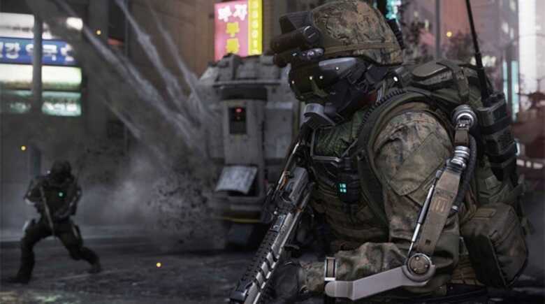 Soldados de 'Advanced Warfare' usam exoesqueletos e têm habilidades sobre-humanas. (Foto: divulgação/Activision)
