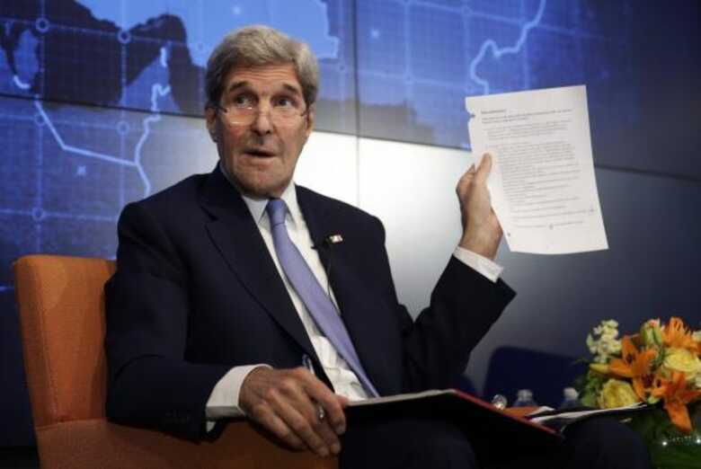 O secretário de Estado, John Kerry. (Imagem: Andrew Gombert/Lusa/direitos reservados)