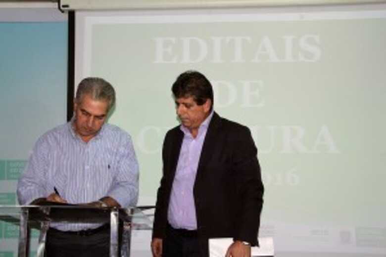 O governador Reinaldo Azambuja e o secretário Athayde Nery (Imagem: reprodução)