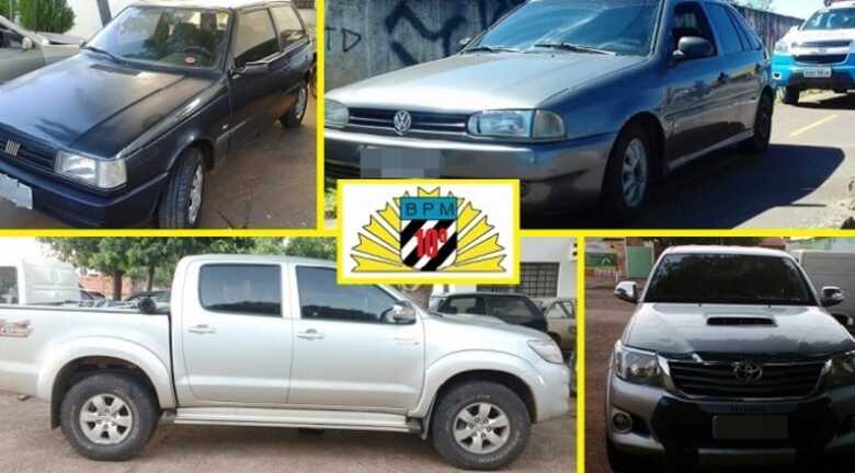ve&iacute;culos recuperados no fim de semana