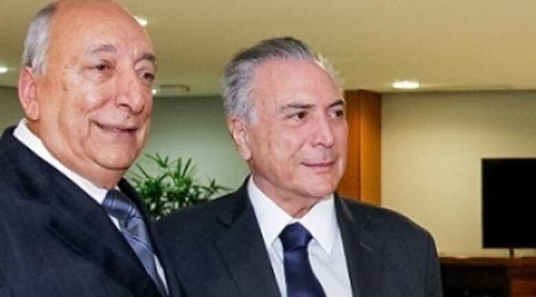 O senador Pedro Chaves e o presidente interino Michel Temer