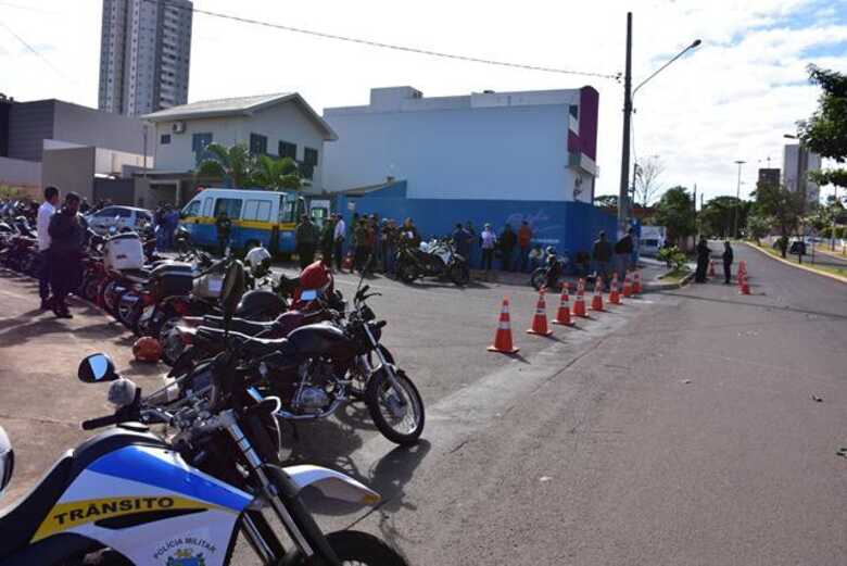 Foco das blitzes foram motocicletas