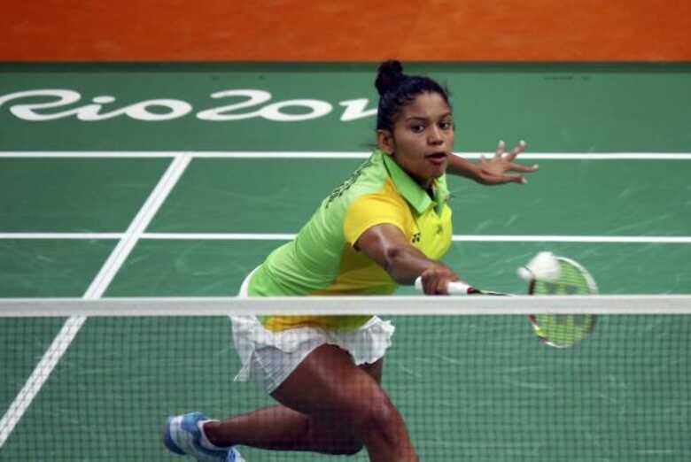 A atleta brasileira Lohaynny Vicente, do badminton
