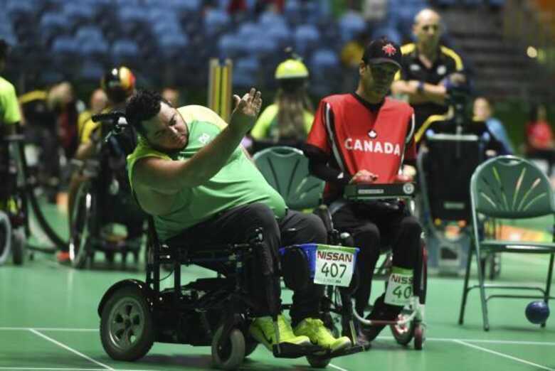 Na competição de bocha, o Brasil vence o Canadá por 4 a 3, na Paralimpíada Rio 2016. A vitória veio na última bola, quando faltavam 7 segundos para terminar o jogo