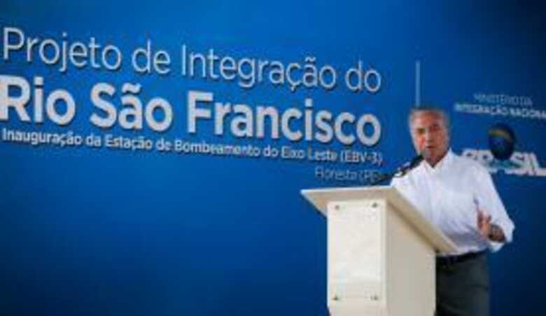 Presidente Michel Temer inaugura terceira estação de bombeamento hídrico do projeto de integração do Rio São Francisco