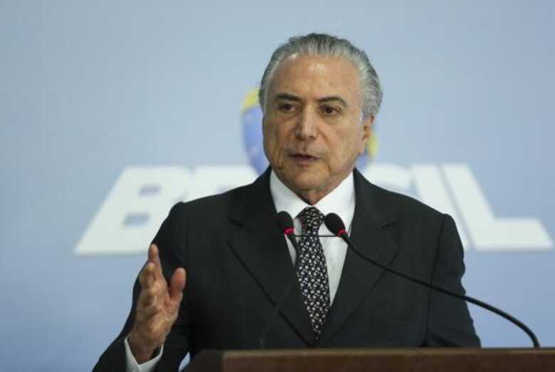 Presidente Michel Temer durante o pronunciamento
