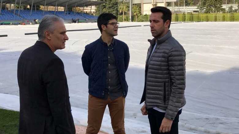 Edu Gaspar, Tite e Luís Vagner em vistoria na Rússi