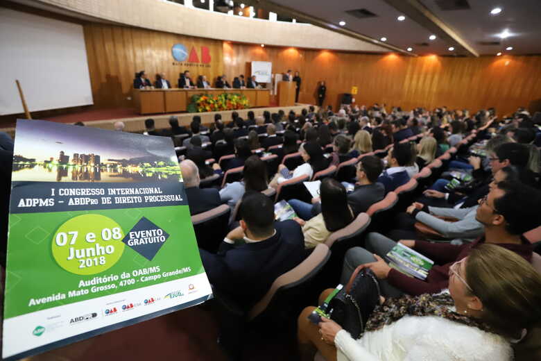 I Congresso Internacional ADPMS-ABDPro de Direito Processual lotou a OAB/MS