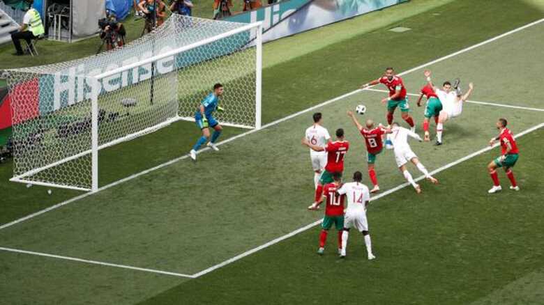 Gol de Cristiano Ronaldo na vitória sobre o Marrocos