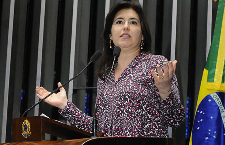 A escolhida do MDB, Simone Tebet, para disputar o governo de Mato Grosso do Sul
